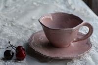 ラセラミカ　カップ&ソーサ（ピンク）